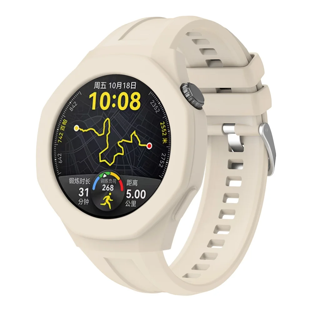 Silicone Strap +Case For Huawei Watch GT 5pro 46mm Watchbands Adjustable Single Color Wristband For Huawei Watch GT 5 Pro 46mm - Image 5