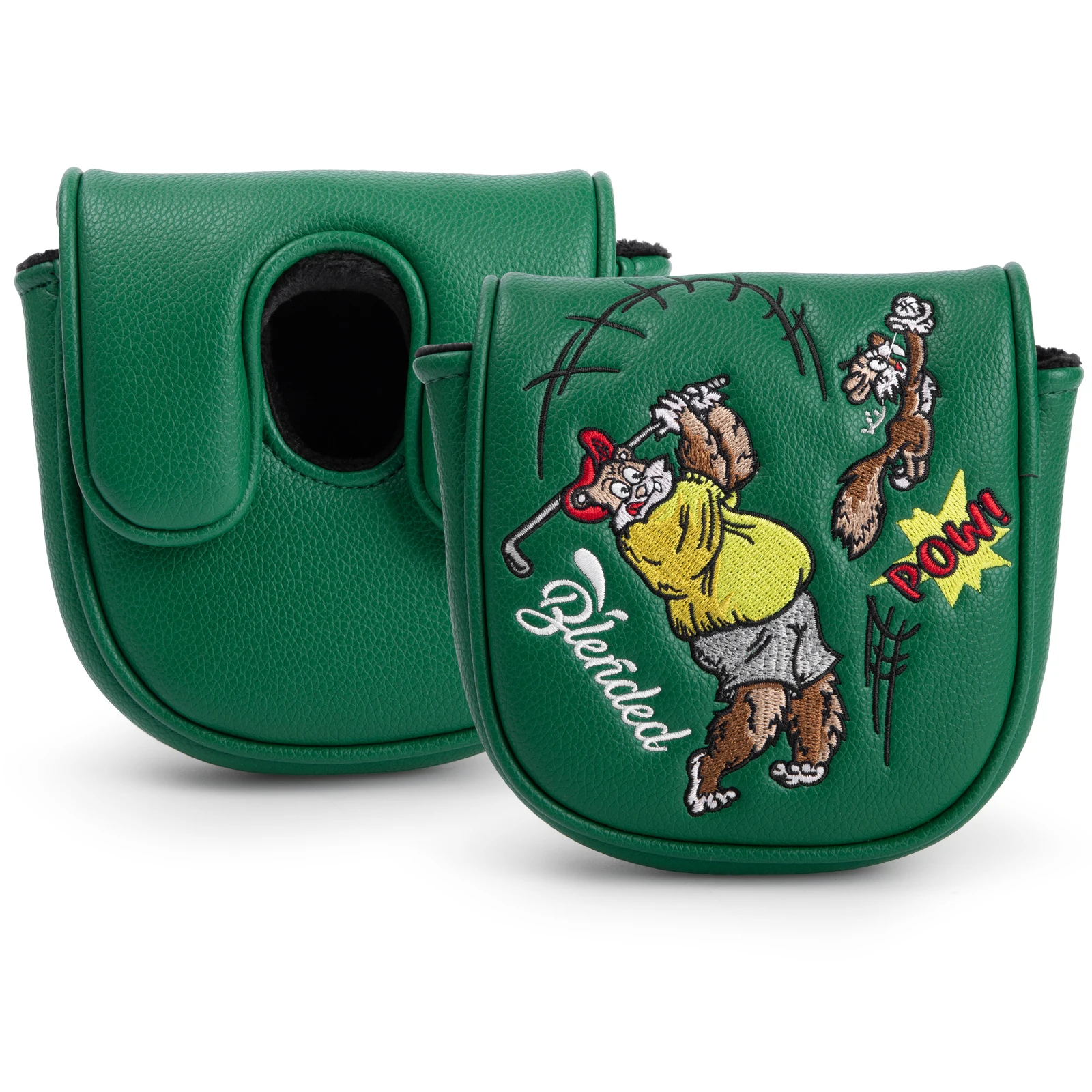 Golf Putter Covers Groundhog DF3 Putter Headcover Mallet Putter Cover Leather Golf Head Covers with Magnetic Closure for Most Br - view 4