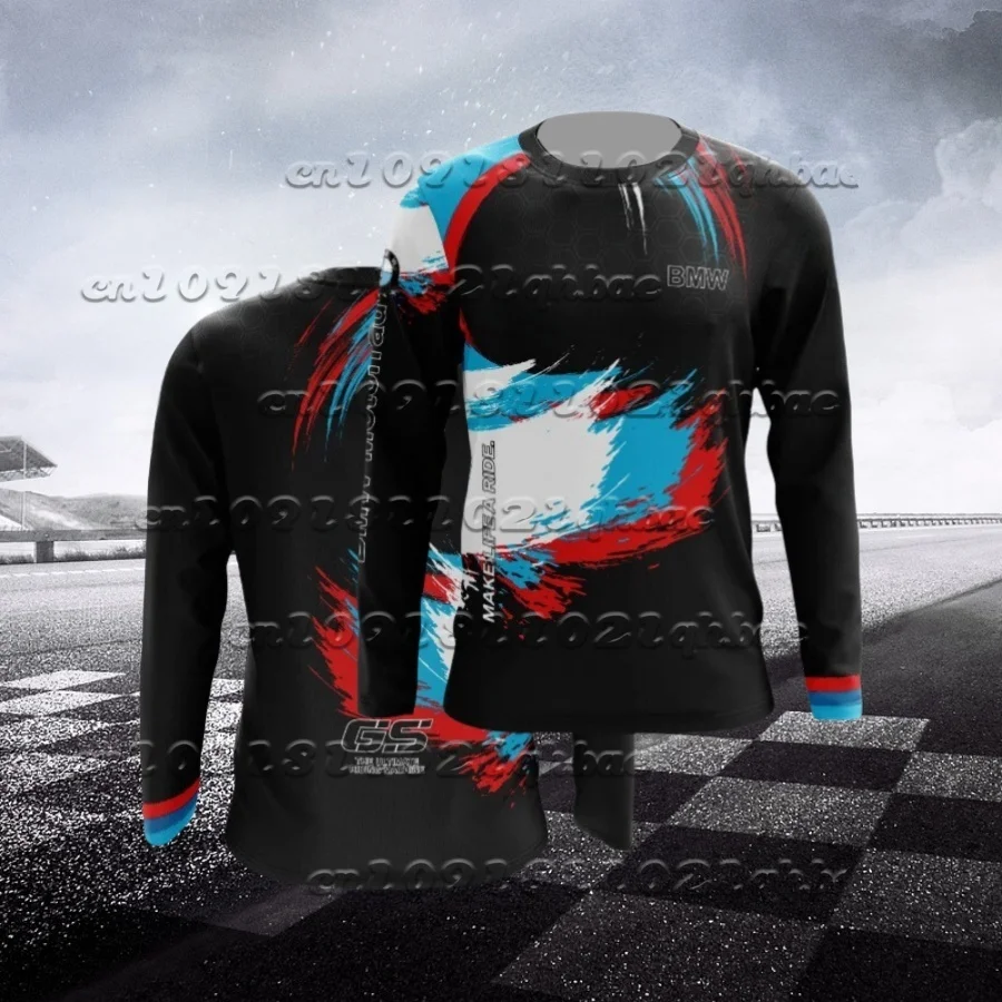

Summer Motorcycle Riding Shirt Breathable Fast Drying Fashionable Men's Top Boutique Long Sleeved T-shirt