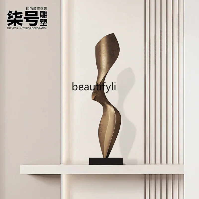 

YH03 Abstract Sculpture Art Entrance Vertical High Ornament Modern Hotel, Decoration Club Aisle Soft Decoration