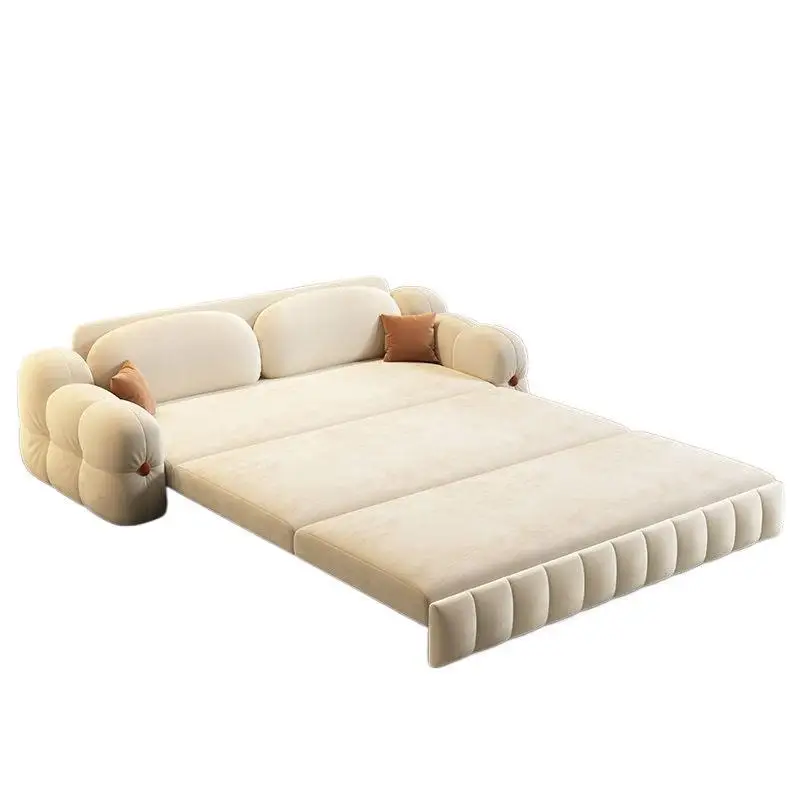 Flannel sofa bed, dual-use, multi-functional, pull-out, foldable