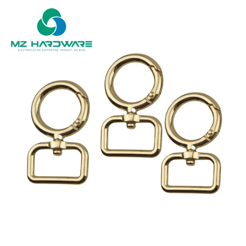 

MZhardware 1 шт. Оптовые сверхмощные карабины из нержавеющей стали - 20 мм светло-золотой поворотный крючок для наружного снаряжения