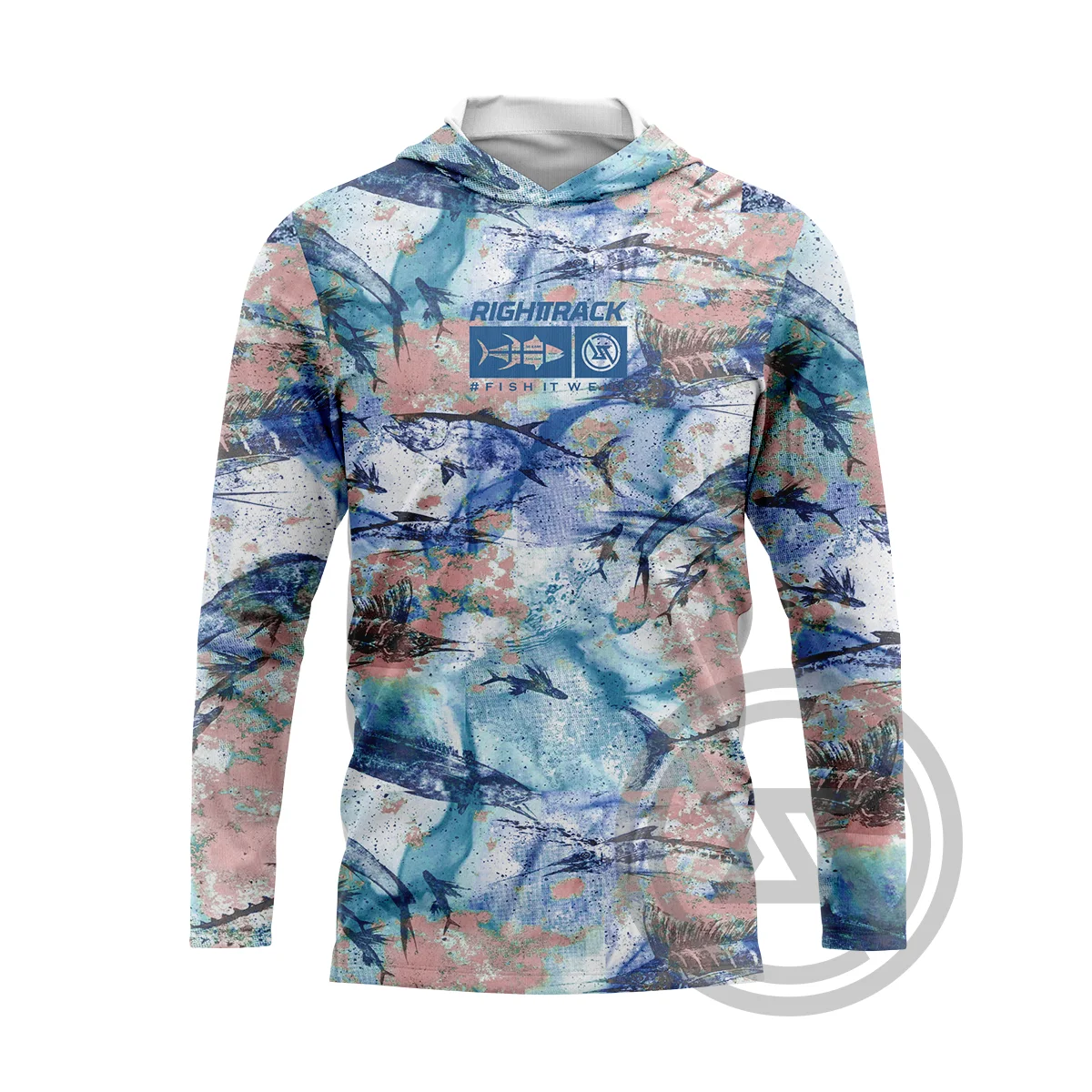 RT Camouflage Men's Hoodies Fishing Clothing UPF50+ UV Hunting Climbing Camping Hiking Breathable Outdoor Angling Apparel