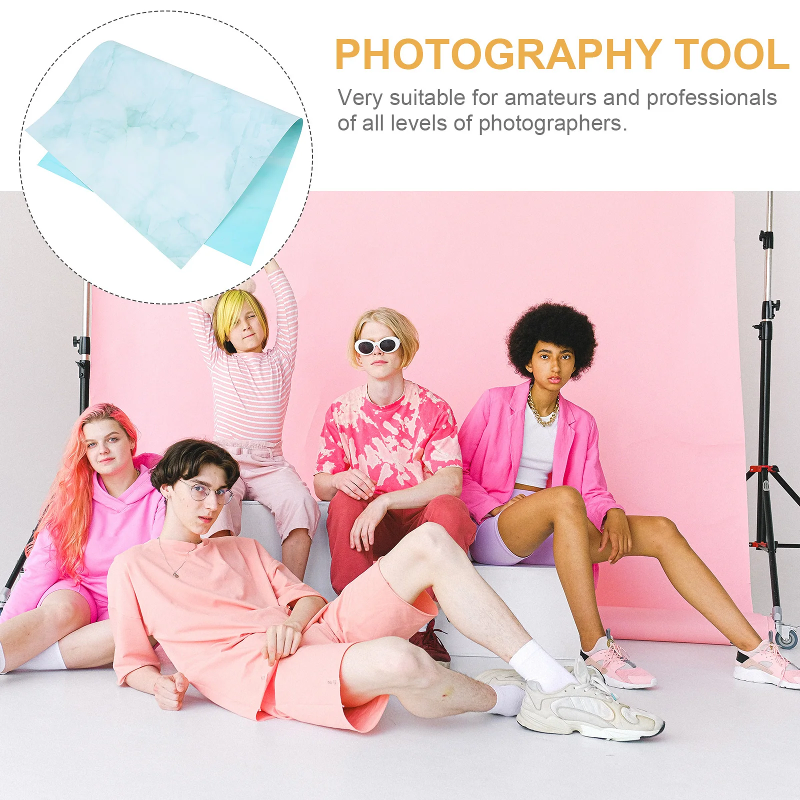 

Photography Background Paper 2-Sided Durable Coated Material For Studio Home Decoration Use Display Board Tool