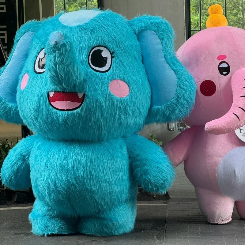 2-2.6 متر نفخ التميمة الفيل زي حفل الإعلان الحيوان كرنفال أنيمي عرض الدعامة تأثيري ازياء