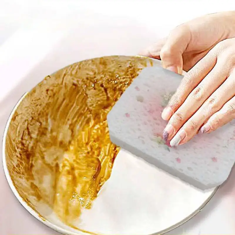 Мультяшные сжатые губки, милые губки для мытья посуды, многоразовые многофункциональные чистящие губки, кухонные аксессуары