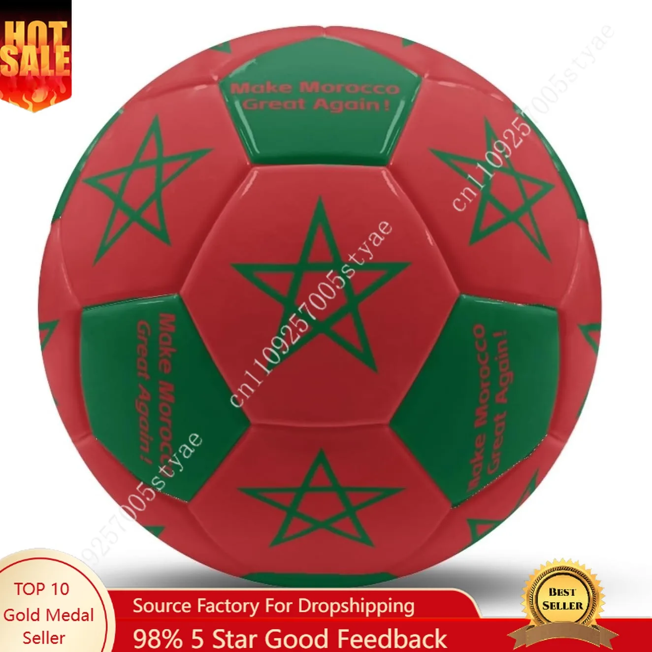 

Morocco Flag Soccer Ball Leather Football Lightweight Sport Equipment Durable Soccer Balls for Indoor Outdoor Match Training