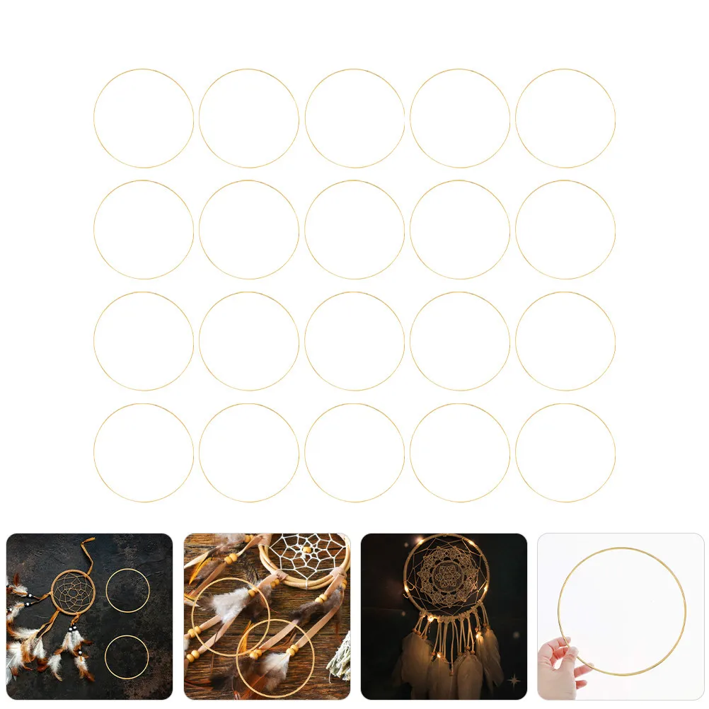 

10Pcs Round Iron Hoops for DIY Crafts Metal Rings for Dream Catcher Wreath Macrame Floral Hoops Wall Hanging Craft Supplies