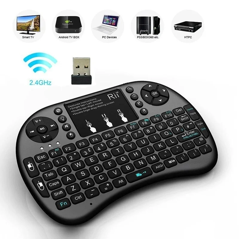 Mini Keyboard Wireless Dual Mode 2.4G Air Mouse No Backlit English Touchpad For Android Windows TV Box Stick PC iPad Projector