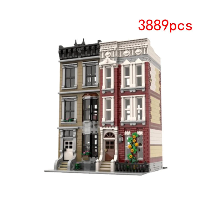 

Пятно MOC- 115329 Серия зданий из мелких частиц, сборка дома, строительные блоки, головоломка, креативная сборка, подарок, игрушка, модель, орнамент