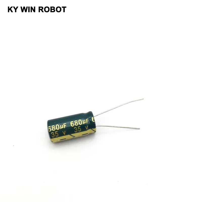 10 قطعة مُكثَّف كهربائيًا من الألومنيوم 680 فائق التوهج 35 فولت 10*20 مللي متر جودة التردد شعاعي مُكثَّف كهربائيًا #2