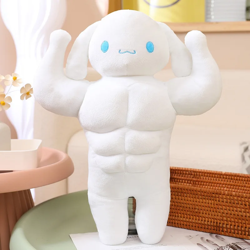 50/70/90cm Kuromi Muscle Sanrio Anime Plush Toys My Melody Cartoon Anime Doll Stuffed Cinnamoroll Toys for Childrens Kawaii