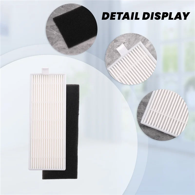 【Popular】NEW 5Pcs Sponge + 5Pcs Hepa Filter For Replacement Chuwi Ilife A4 Robot Vacuum Cleaner
