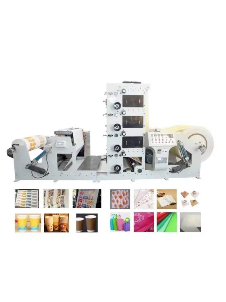 320-4 PVC PET Bopp Film Adhesive Label Flexo Printer Printing Machine For Sale