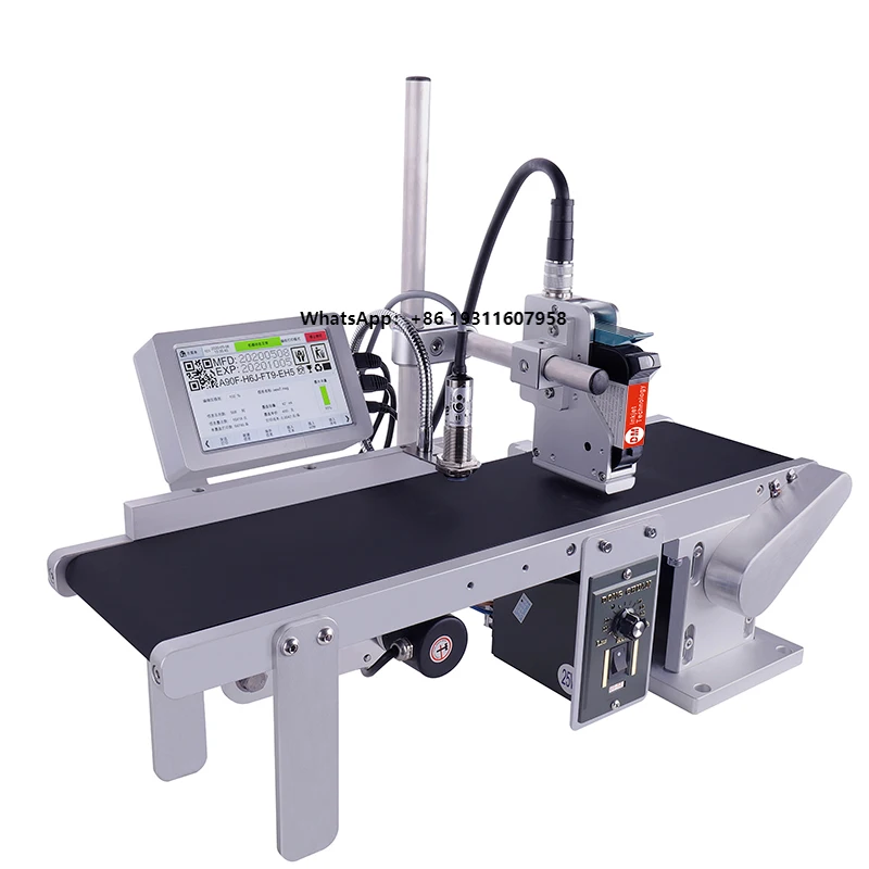 

DeMinM100 High Speed Typewriter Printing logo Date Batch Number Counting Mini Conveyor Packaging Automatic Inkjet Printer