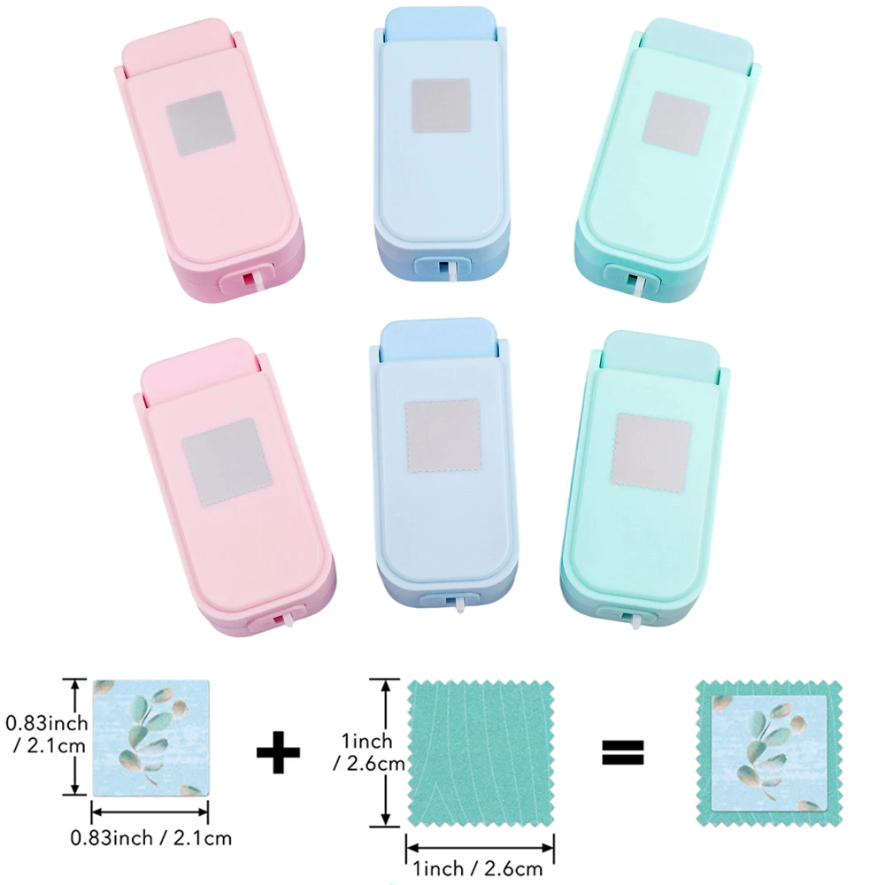Layering Serrated-Edge Square Paper Punches 2.5*2.5cm/2.1*2.1cm Nesting Postage Stamp Style Craft Punches for Collection Art