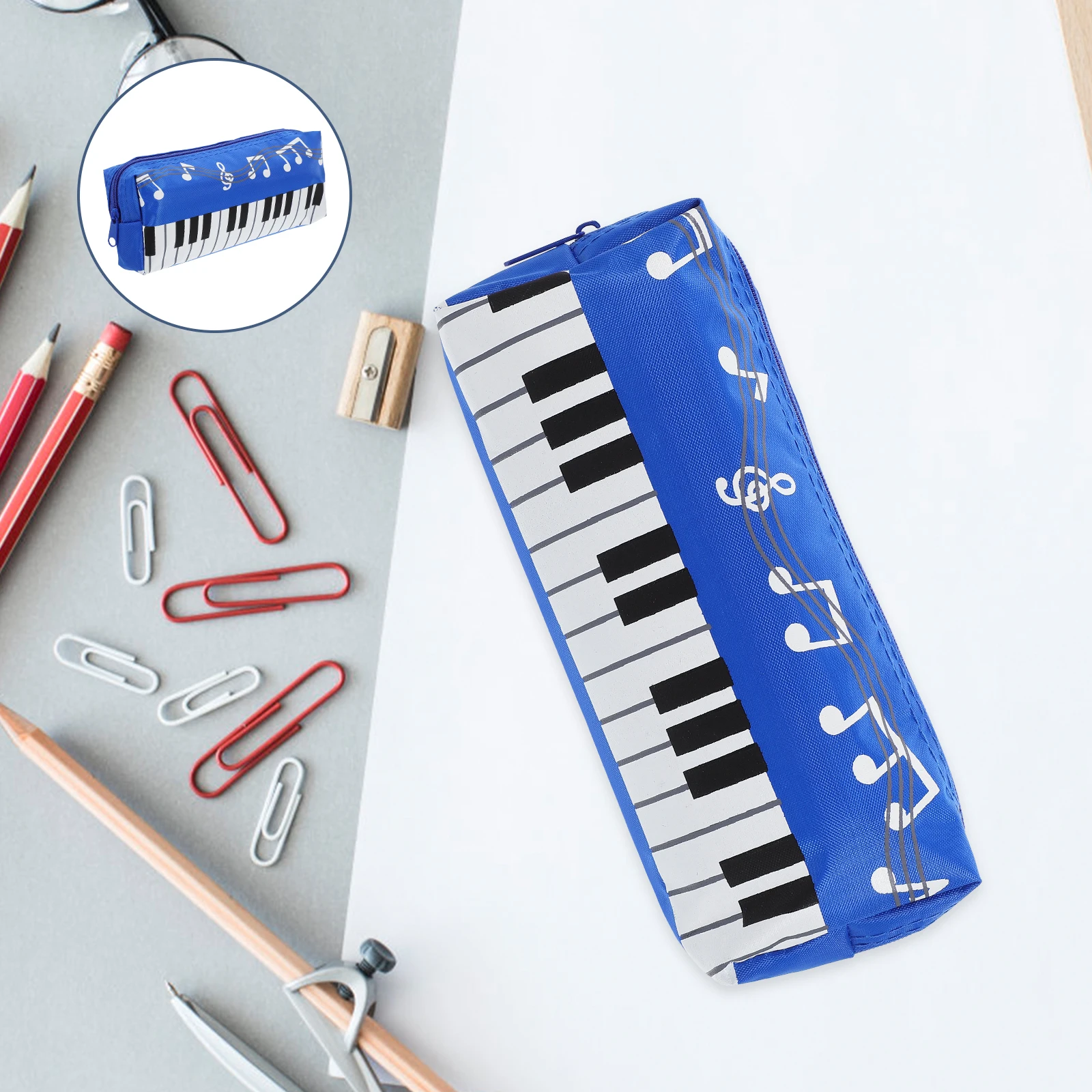 

Piano Key Pencil Case 's Cases Aesthetic Organizing Musical Note Holder