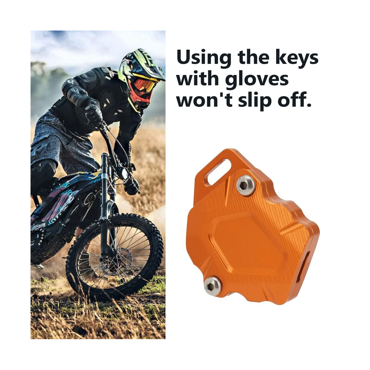 For Sur-Ron Sur Ron Light Bee S X Electric Dirt Bike Motorcycle Key Cover Case Cap Head Shell Protector - Orange