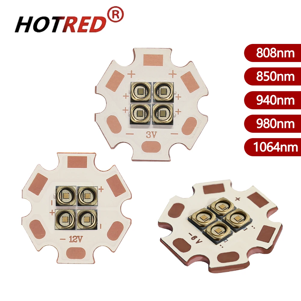 IR Led Diode 10W 3535 Vcsel Laser High Power 12W Chip Beads 808nm 850nm 940nm 980nm1064nm Infrared Lamp Light Sensor Monitoring