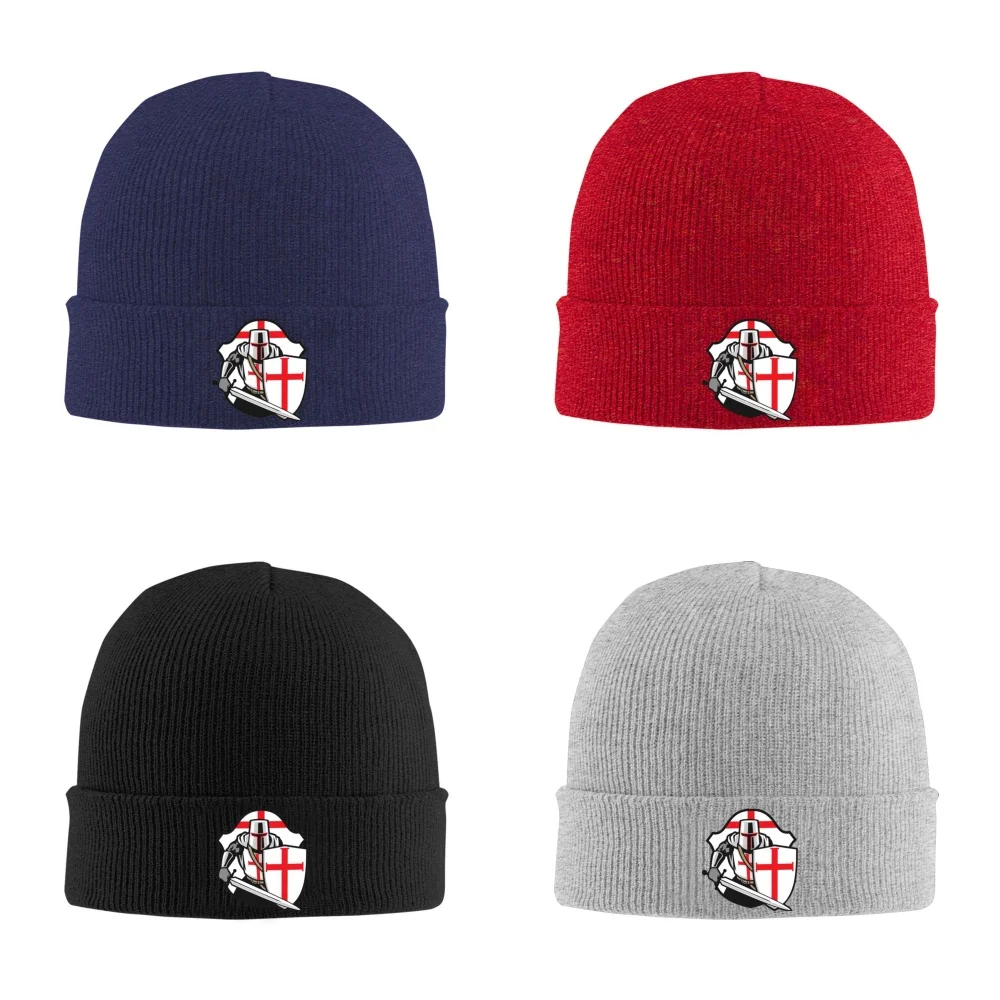 

Crusader Knights Templar Unisex Knitted Hat Outdoor Warm Men Solid Color Crimping Skullies Beanie Cap Hip Hop Winter Ski Caps