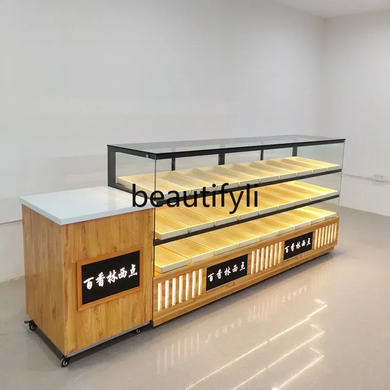 

Asmt14 New Commercial baking peach cake cabinet push-pull bread glass shelf