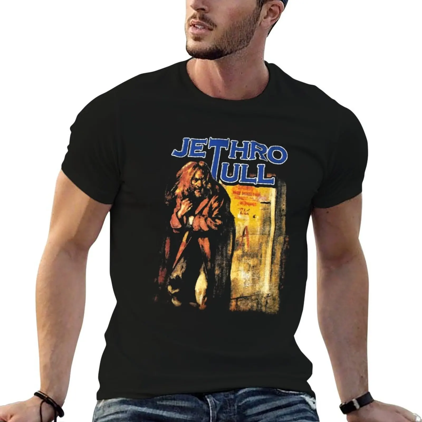 Camiseta masculina Jethro Tull Aqualung Art Gift For Fan, camiseta masculina de algodão pesado, camiseta masculina 100% algodão, camiseta de marca de luxo
