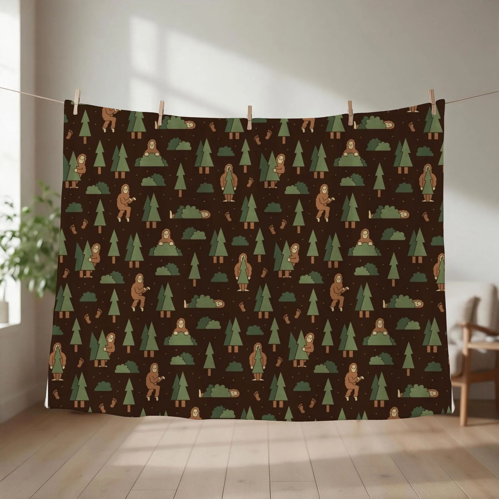 Bigfoot Forest Throw Blanket Luxury St Soft Bed Moving Blankets