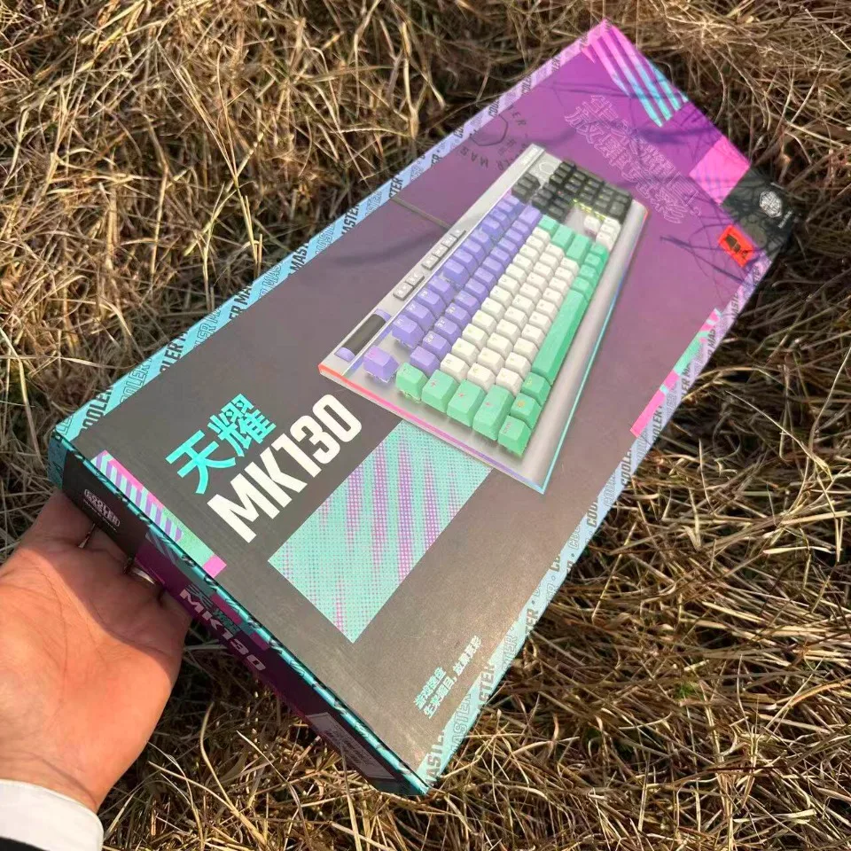 K130 Wired Keyboard Customization 104keys ABS Translucent Keycap RGB Ergonomic Esports Gaming Office Mechanical Keyboard Gifts