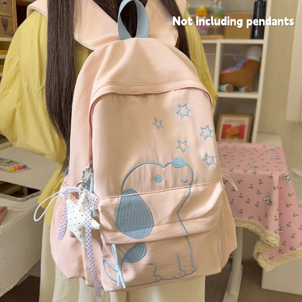 

Casual Backpack, Korean Style Soft Wrinkle Fabric Student Backpack for Women,Classes, City Strolls and Light Outdoor Activities