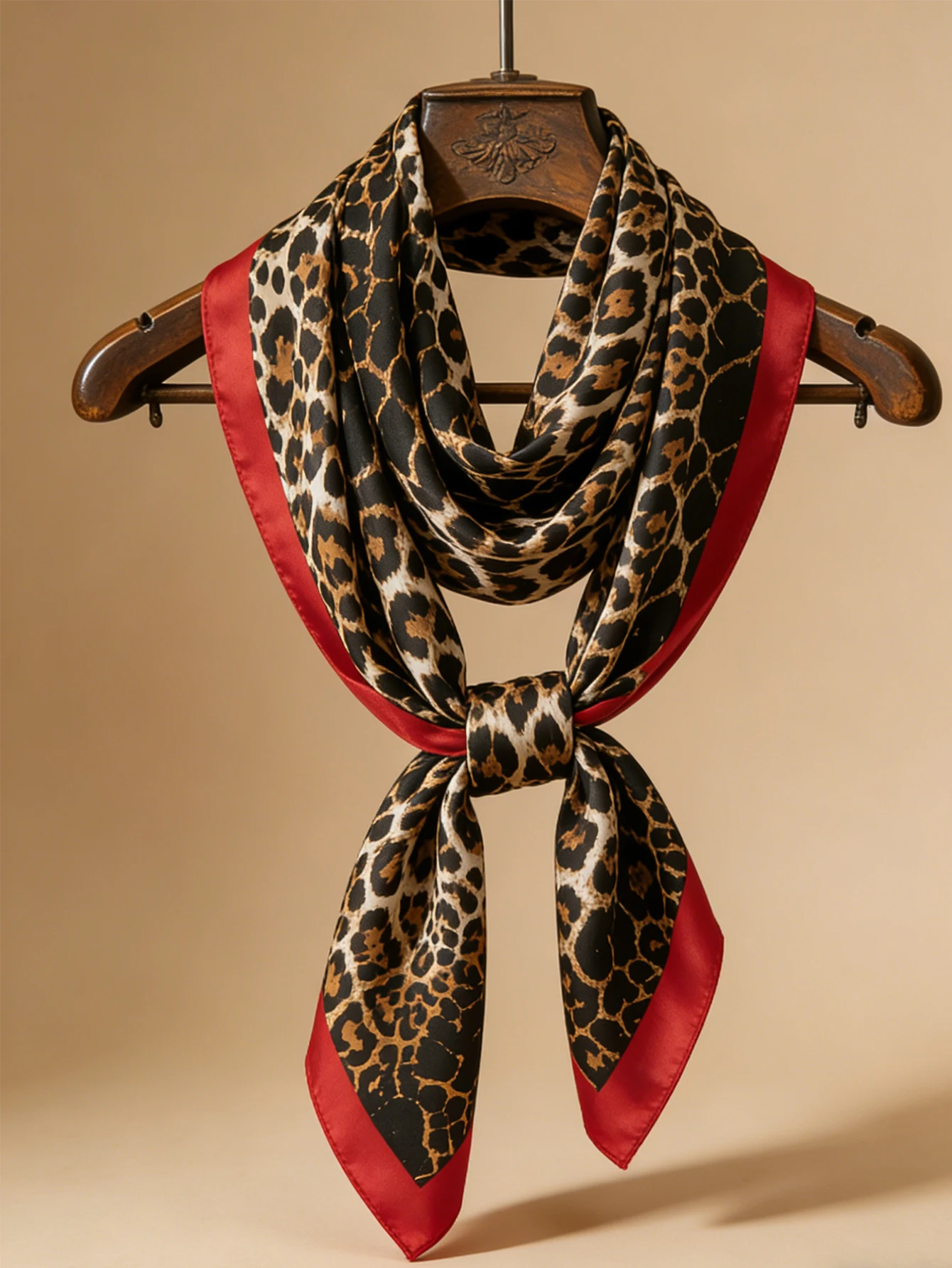 

90cmSatin Square Scarf Women Muslim Hijab Elegant 2025 Print Silk Neckerchief Shawl Wraps Headband Handle Hair Accessories Banda