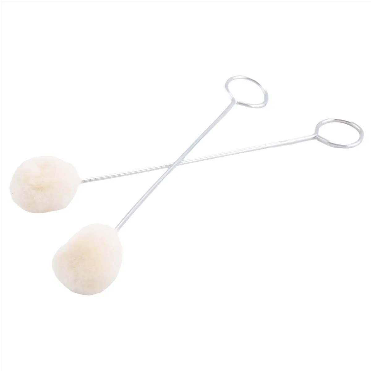 ABZT 50 Pieces Wool Daubers Ball Brush Leather Dye Dauber Dyeing Applicator with Metal Handle for DIY Crafts Projects