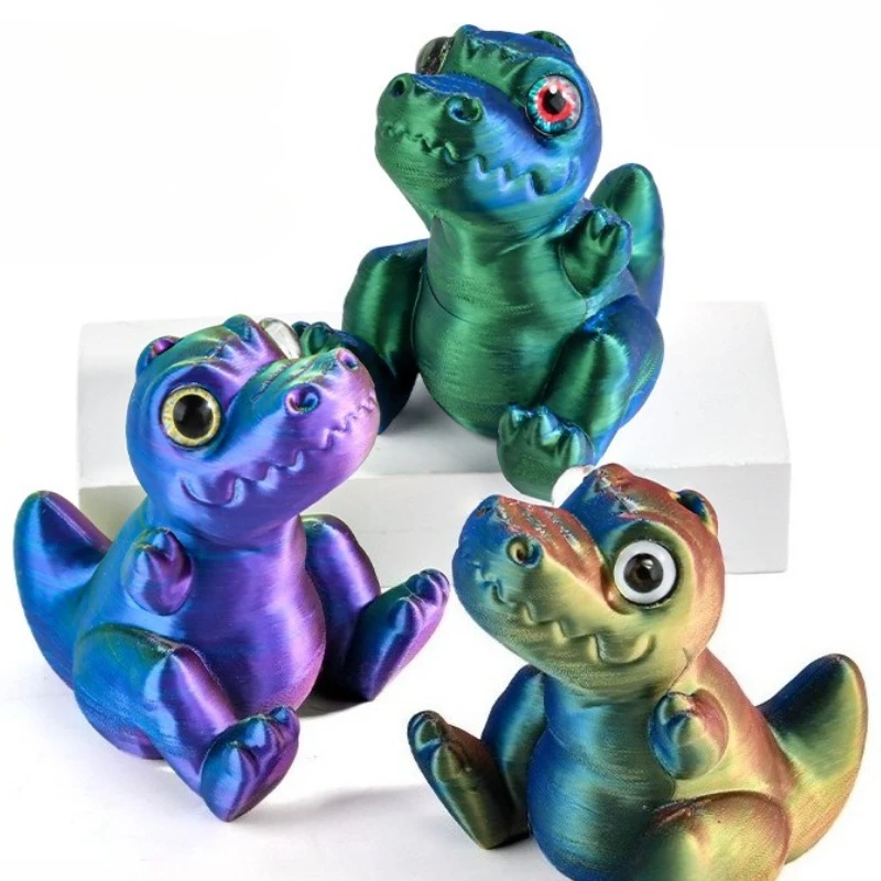 1 pièces dinosaures jouets nouveau Style Mini 3D imprimé dessin animé dinosaure Figurine Simulation modèle Giff pour garçons et filles jouets drôles