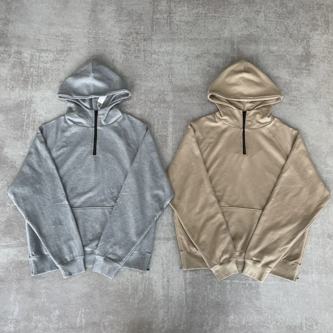 

Свободная толстовка с капюшоном и молнией для мужчин и женщин, повседневная уличная одежда, смесь хлопка и полиэстера, длинный рукав