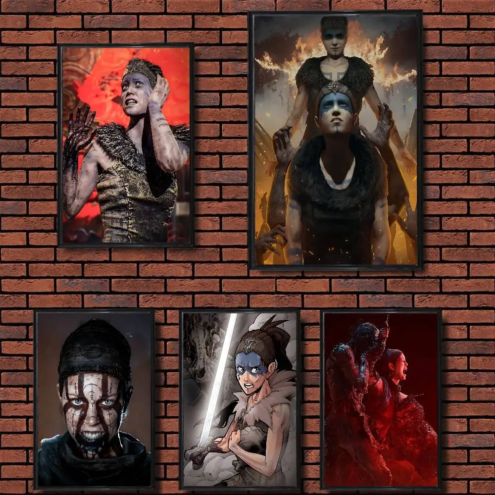 

cool Senua's game Hellblade High Quality Dorm Living Room Aesthetic Wall Decoration Painting Poster Stickers Gift