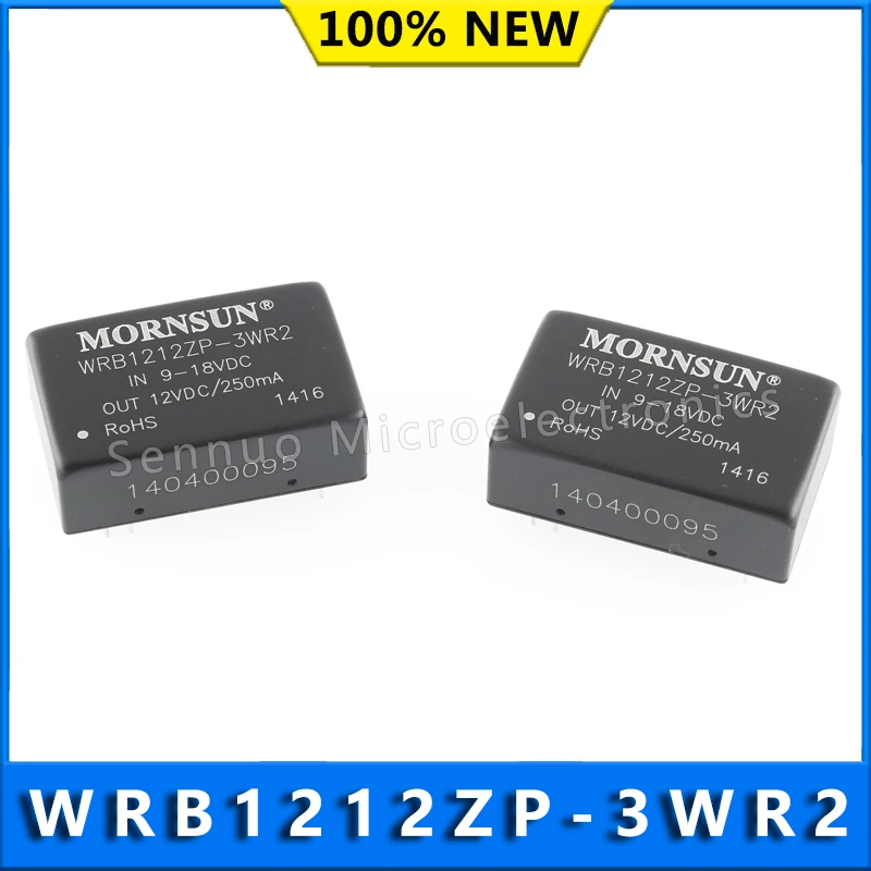 1Pcs WRB1212ZP-3WR2 ISOLATED MODULE DC DC CONVERTER Isolated Module DC DC Converter 2 Output 12V 250mA, 250mA 9V - 18V Input