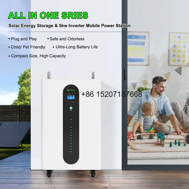 Wmwmnu Plug and Play 5Kw Inverter for Lithium Battery 48V 5kwh 15kwh 300Ah 100Ah Lifepo4 All in One Home Battery Storage