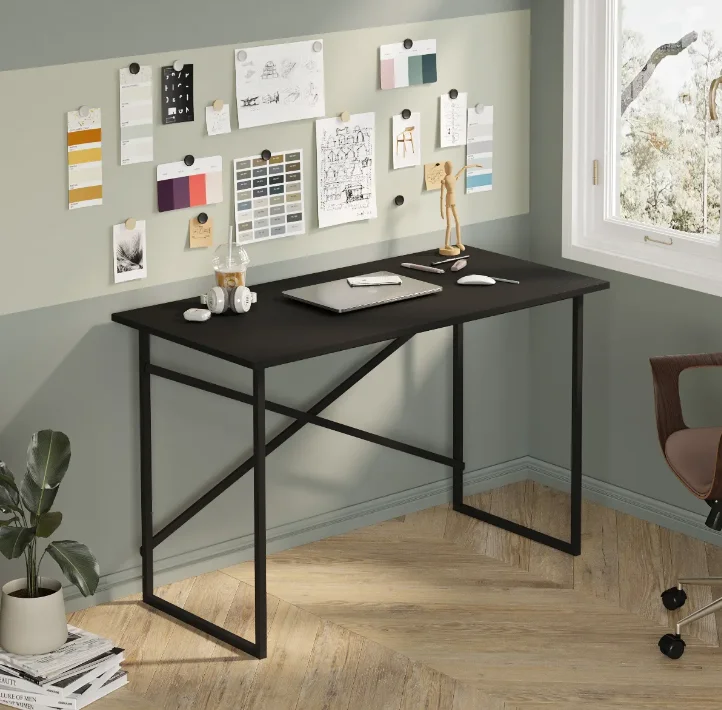 High Quality Y-Shape Writing Computer Desk With Black Drawers Modern Writing Desk Industrial Wooden Metal Tables