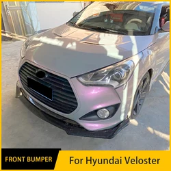 Applicable For Hyundai Veloster Accessories 3Pcs Car Front Bumper Split Lip Body Kit Spoiler Racing Separator Spoiler Diffuser