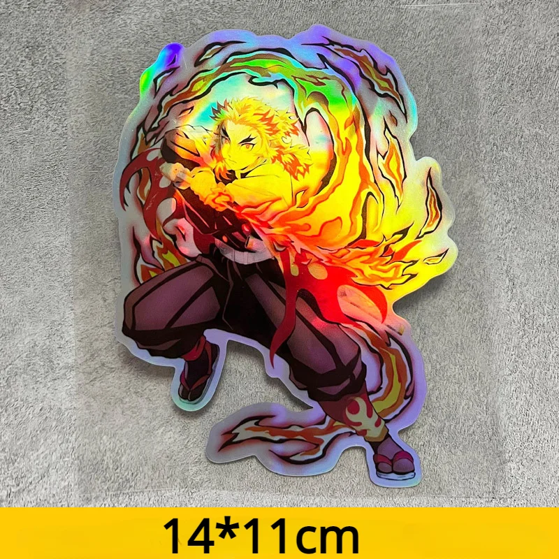 Anime Colorful Laser Son Goku Sticker Car Decoration Uzumaki Naruto Sticker Cartoon Modification Sticker Children\'s Toy Gift