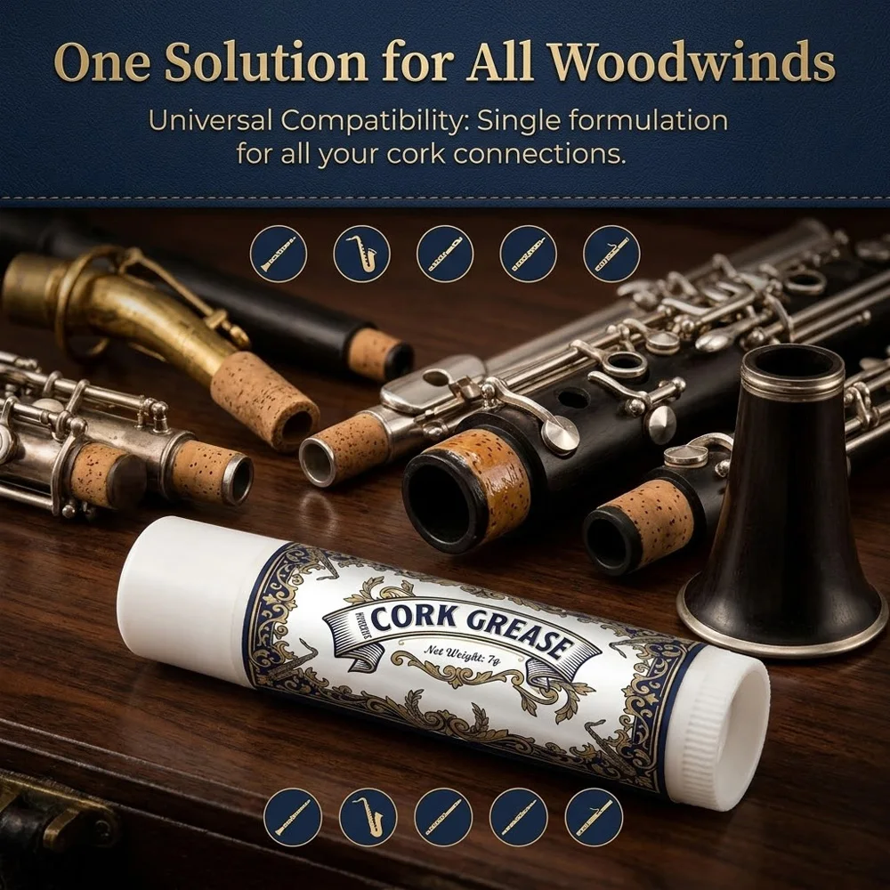 7g Korkfett-Stick für Klarinette Saxophon Oboe Holzblasinstrumente Schmiermittel zum Schutz von Verbindungen und Zapfen SIKEZHAN – Detail 7
