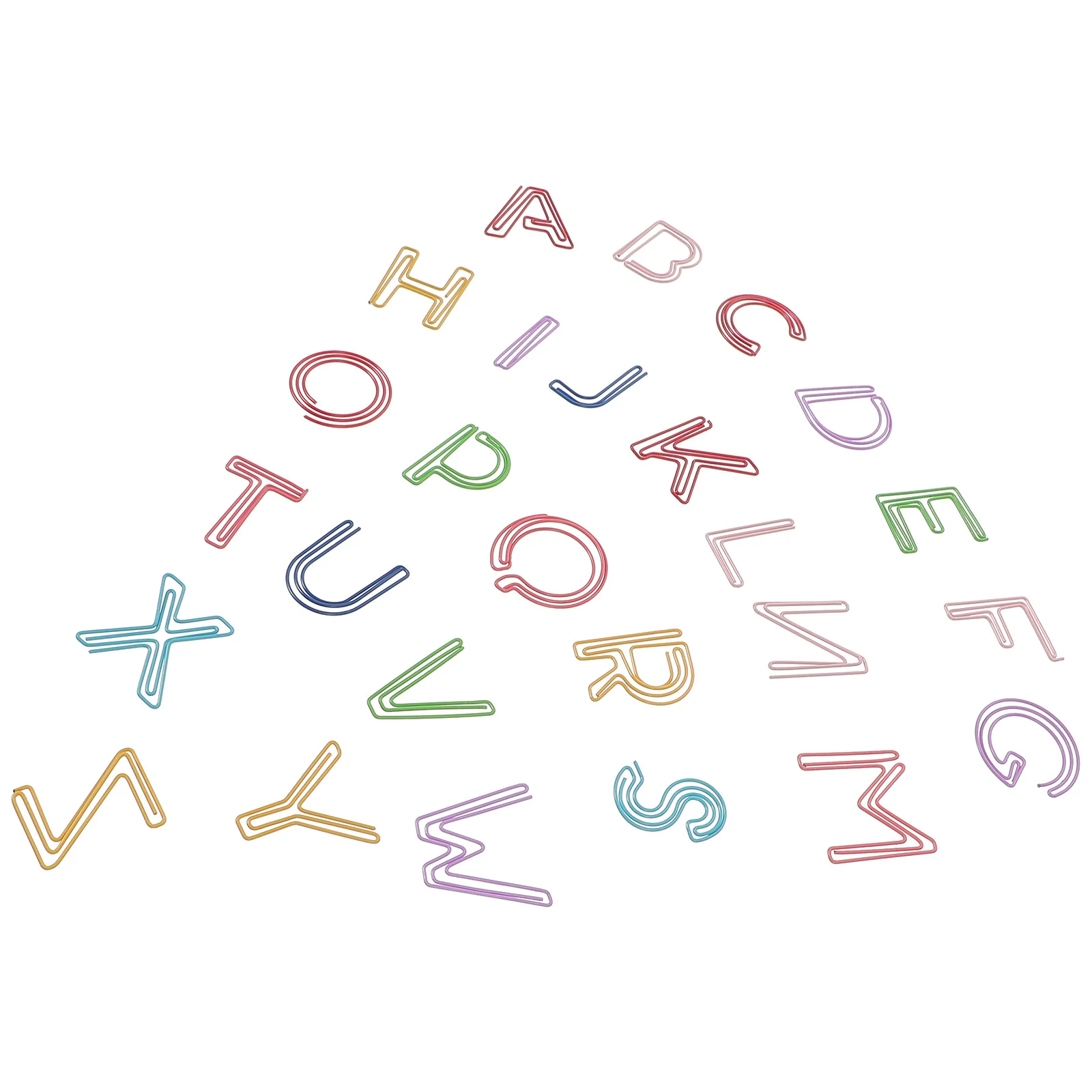 26 قطعة من مشابك الورق، مشابك معدنية سميكة، منظمات الملفات على شكل حرف محمولة للاستخدام المكتبي المدرسي، مستلزمات مكتبية #2