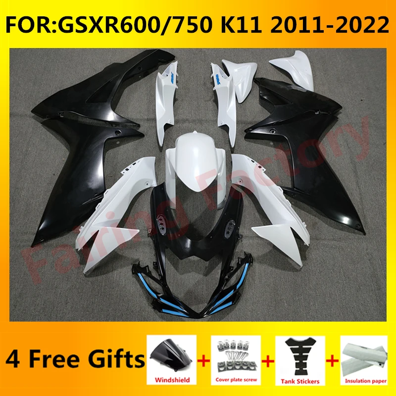 

Комплект обтекателей для GSXR600 750 GSXR 600 GSX-R750 K11 2011 2012 2013 2014 2015 2016 2017 2018 2019 2020 2021 Обтекатели Черный Белый