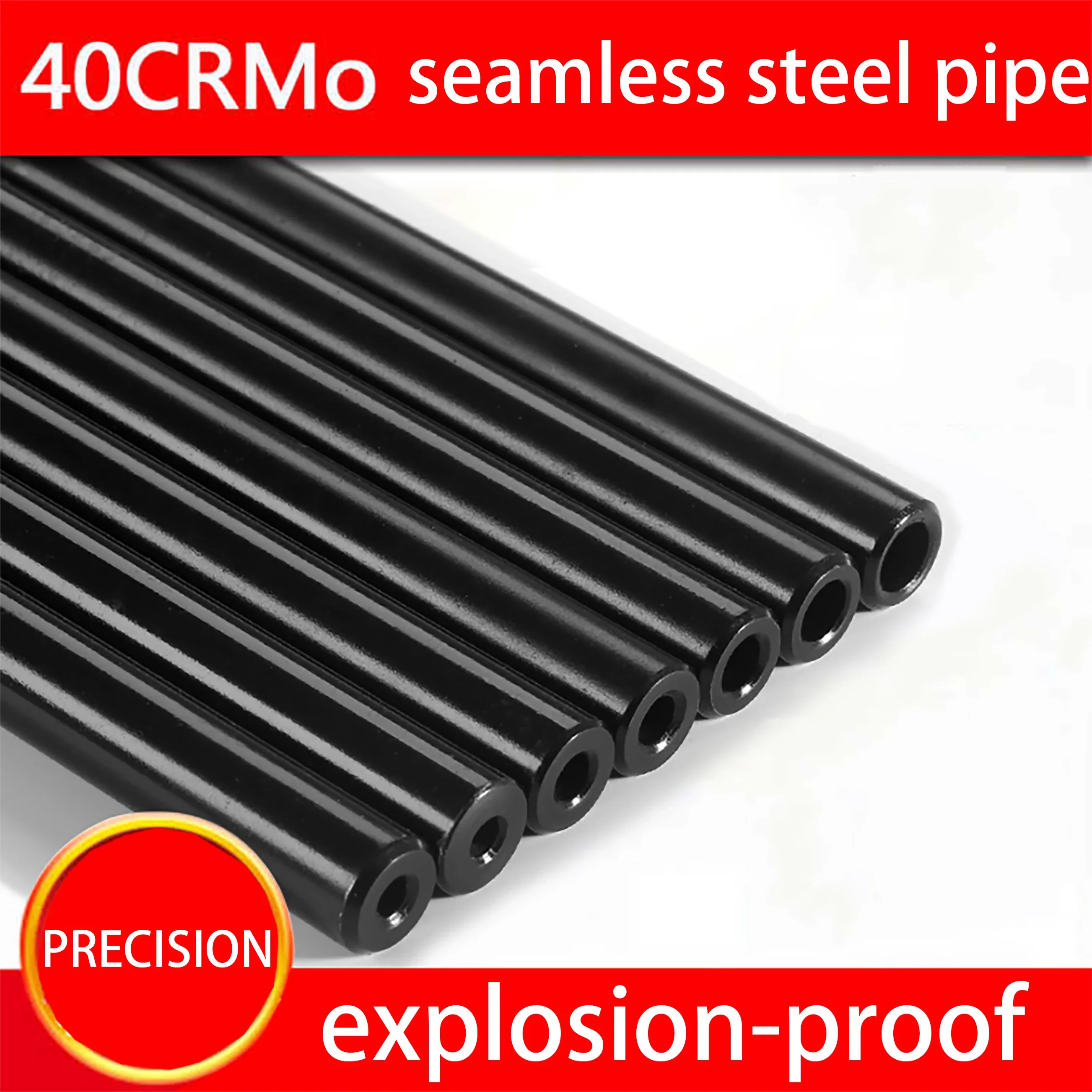 17mm Seamless Steel Pipe Round Tube for Home DIY and Tool Part Explore Proof Tube  Black