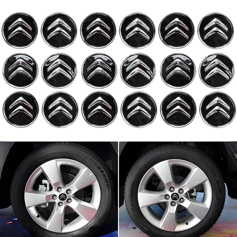 4-20Pcs Wheel Center Hub Cap Cover Black 60MM Genuine Wheel Center Hub Cap for Citroen C1 C3 C4 DS3 Most Models Hub Cover