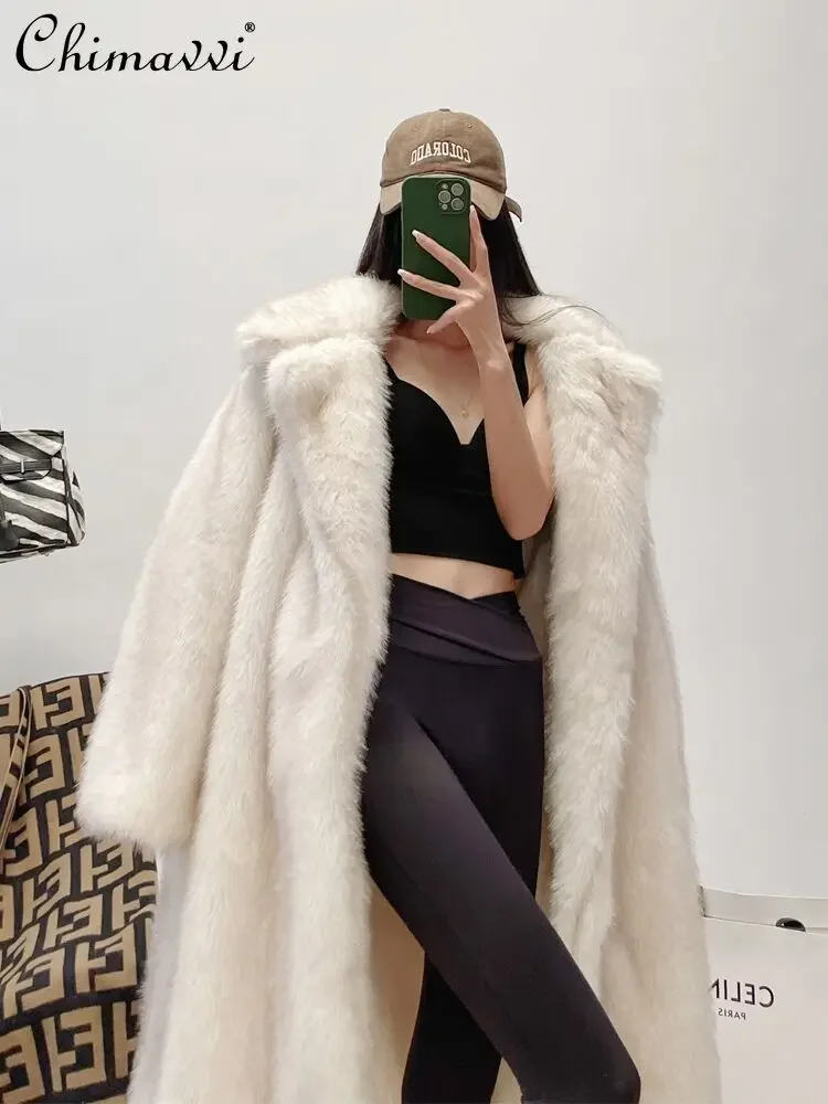 High-end Coats 2023 Winter Clothes New Fashion Fox Fur Fur Coat Women\'s Loose-fit Light Luxury Mid-Length Long Fur Jackets