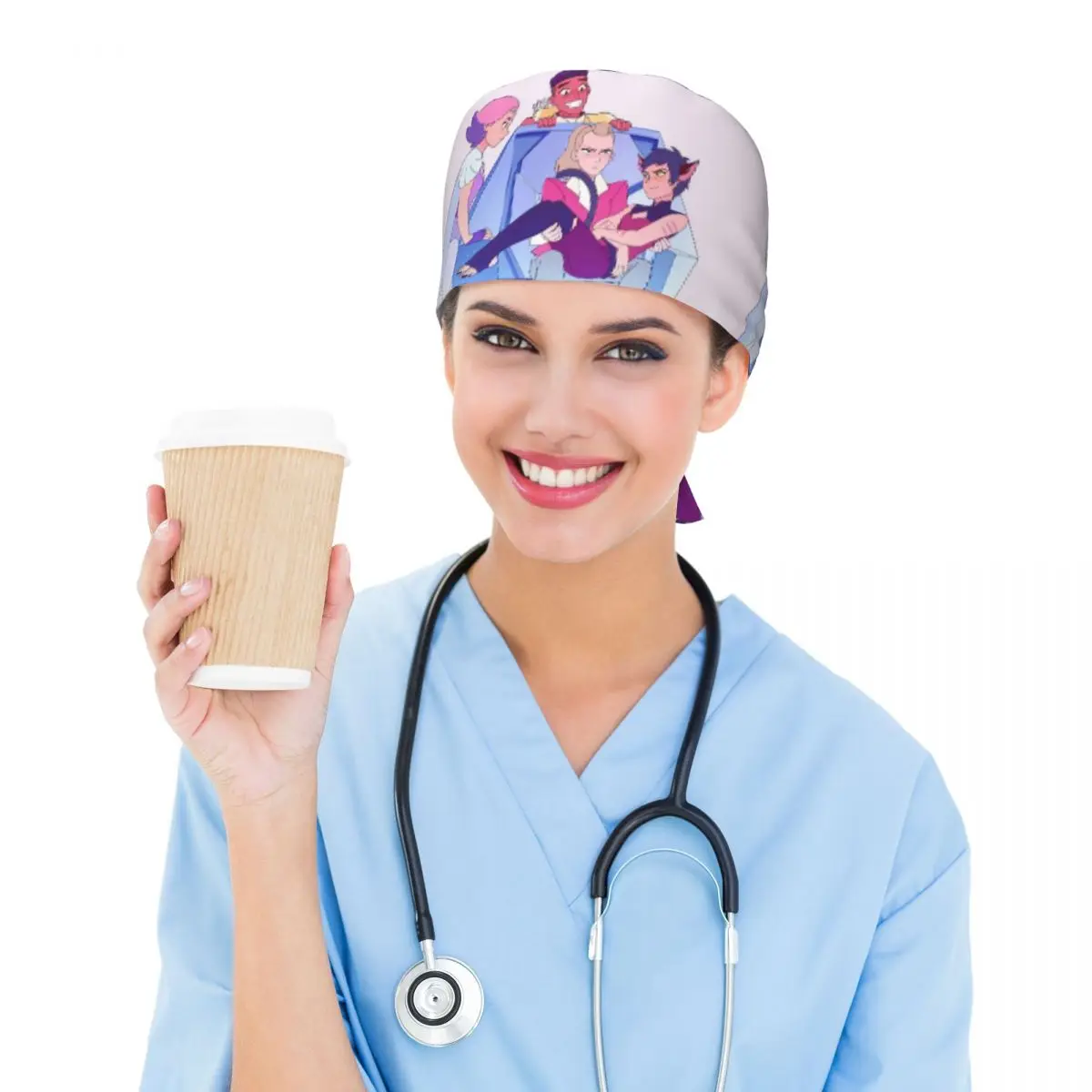 Best Friend Squad She-Ra And The Princesses Of Power Scrub Hat Doctor Working Surgical Cap Adjustable Nursing Caps for Dentist