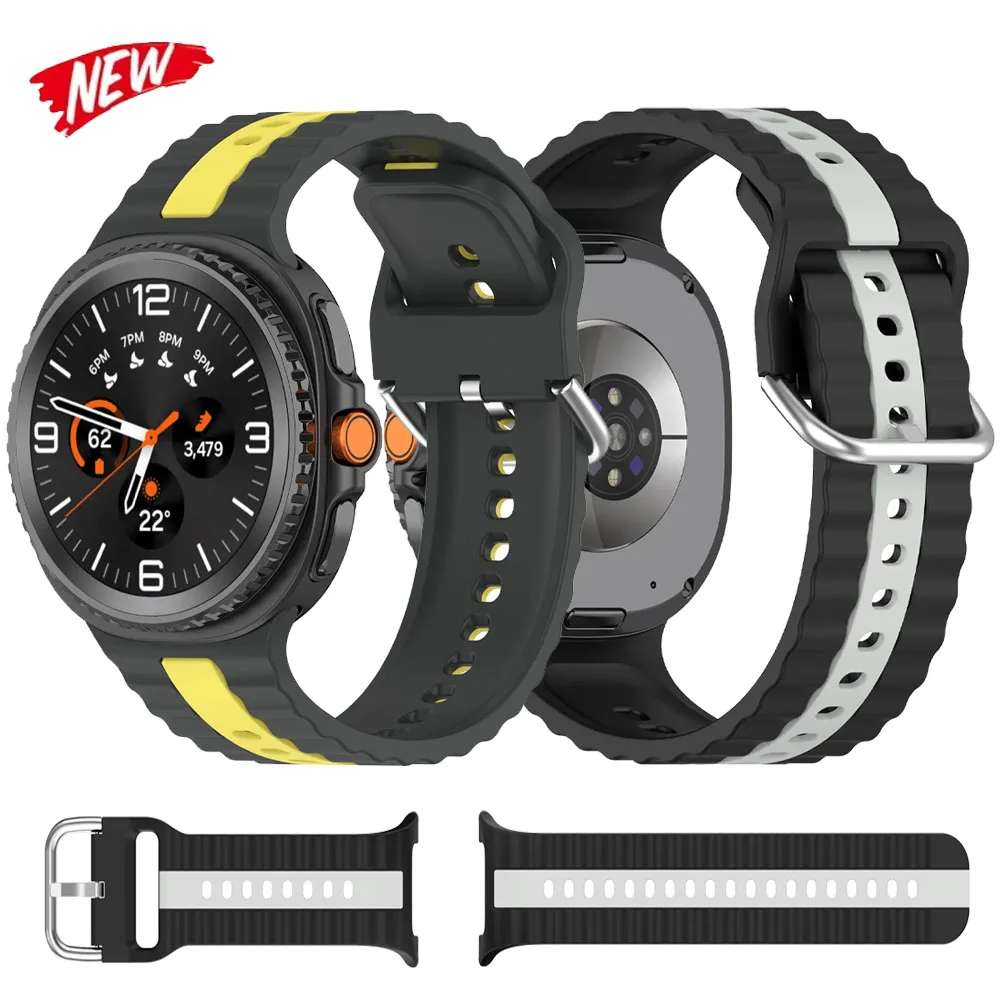 Bracelet en Silicone souple pour Samsung Galaxy Watch 8 Classic 46mm Bracelet de Sport Bracelet Correa pour Samsung Galaxy Watch 8 40mm 44mm