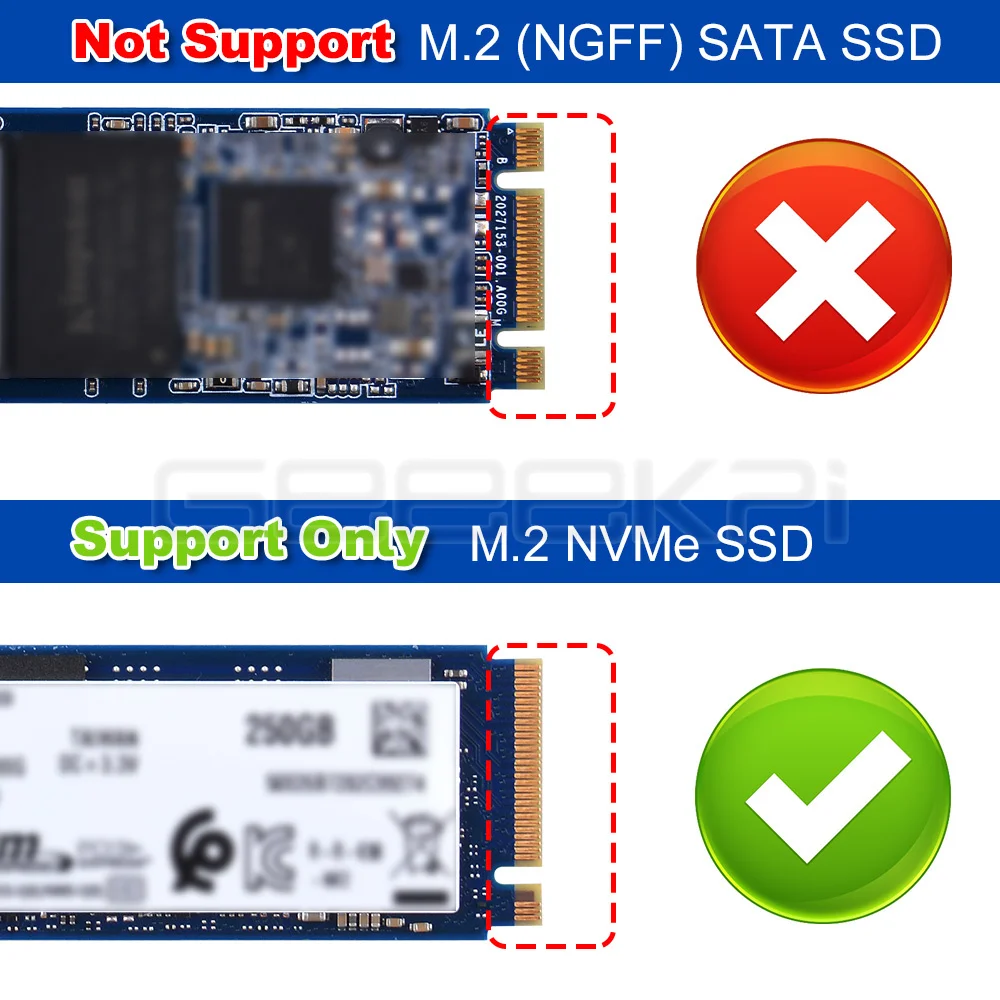 GeeekPi X876 M.2 NVME SSD Expansion Board For Raspberry Pi 4 Support Key-M 2280 SSD