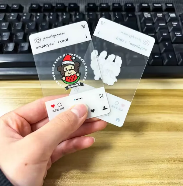 50/100pcs Customized Printing I Matte Waterproof Unique Design PVC Business Card Transparent Plastic Personalized Card