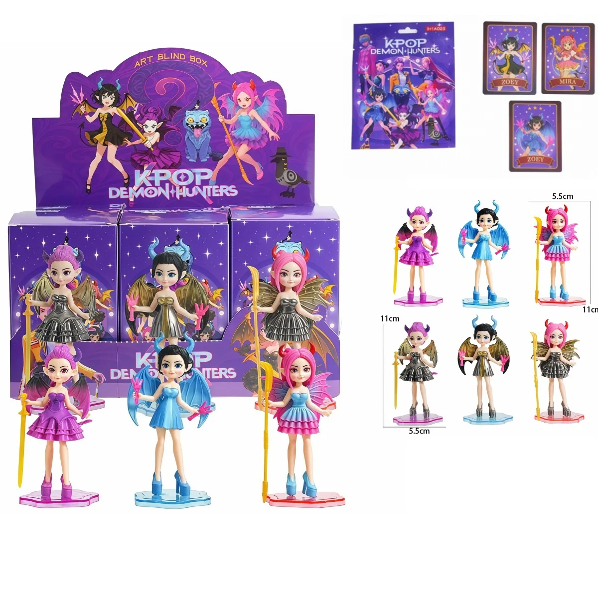 K-POPTrendy style Witch Hunter Squad Blind Box Dolls - Lumi, Mira, Zoe PVC Figurines Toys  Decorative Items Witch Seriesornament